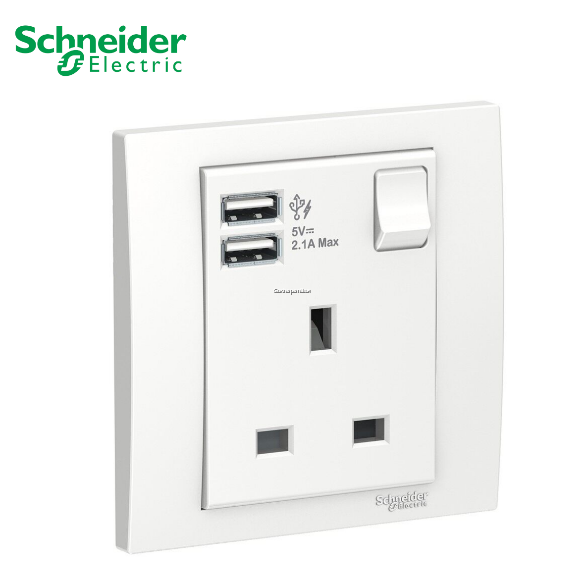 Schneider Vivace 13A 1G Switch Socket with 2.1A USB KB15USB