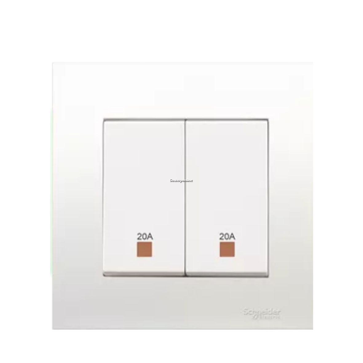 Schneider Vivace 20A 2 Gang Double Pole Switch with Neon and Earth