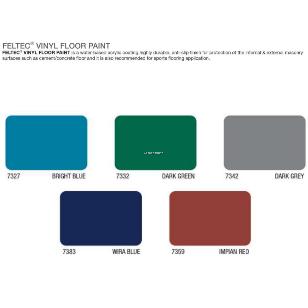 Federal Paint Feltec Vinyl Floor Paint 5L