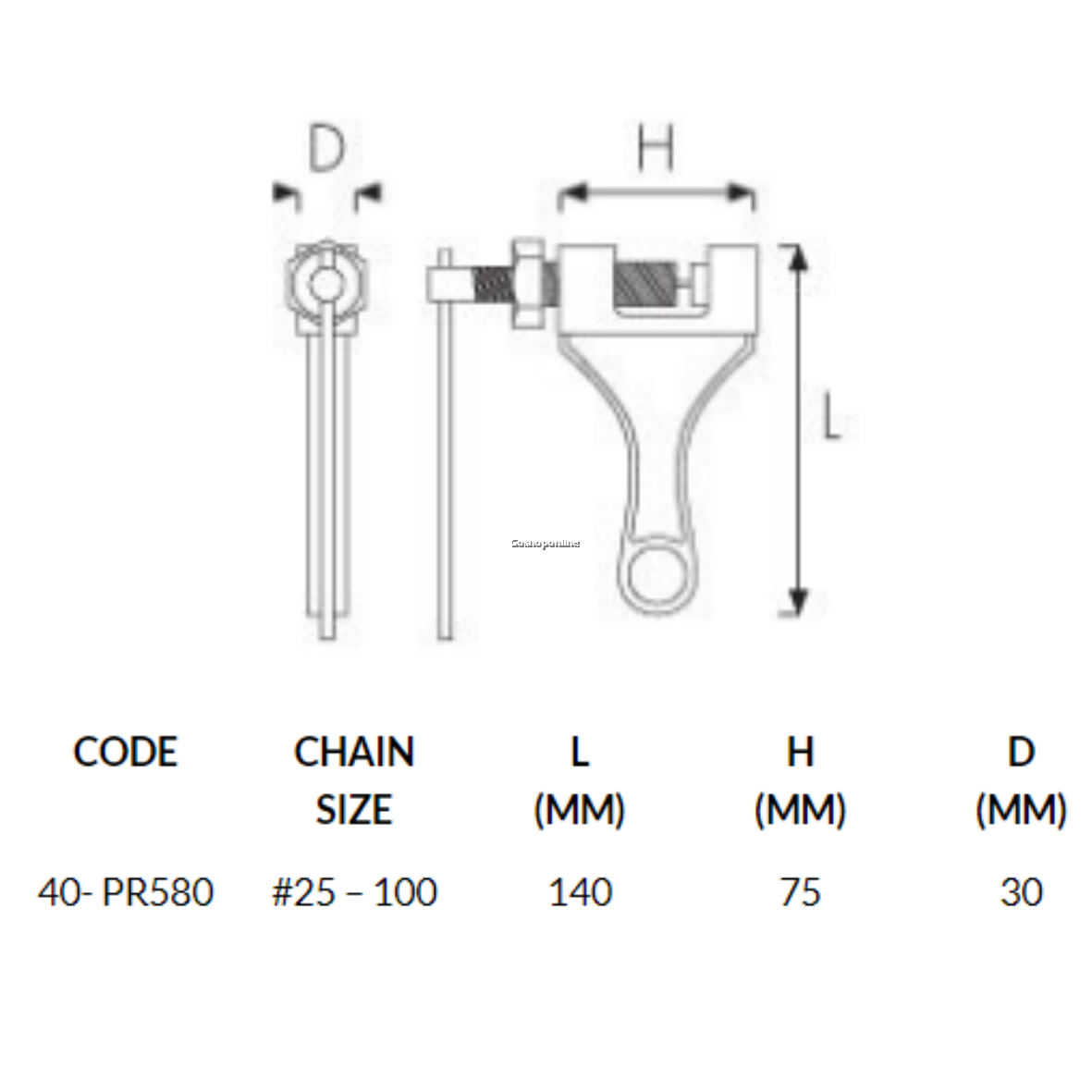 Remax Heavy Duty Roller Chain Breaker 40PR580