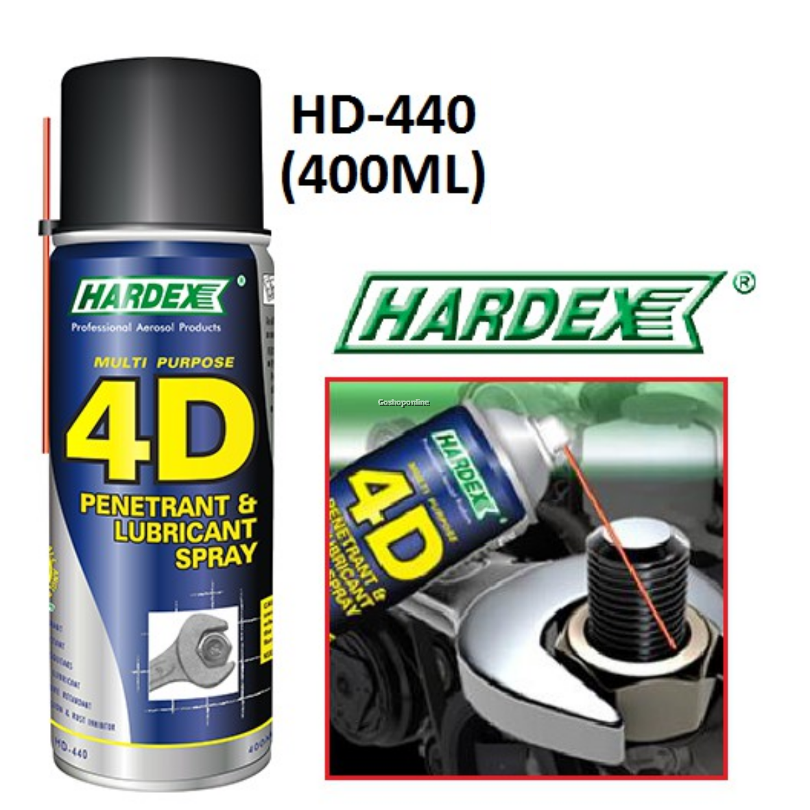 Hardex 4D & Lubricant Spray 400ml HD440
