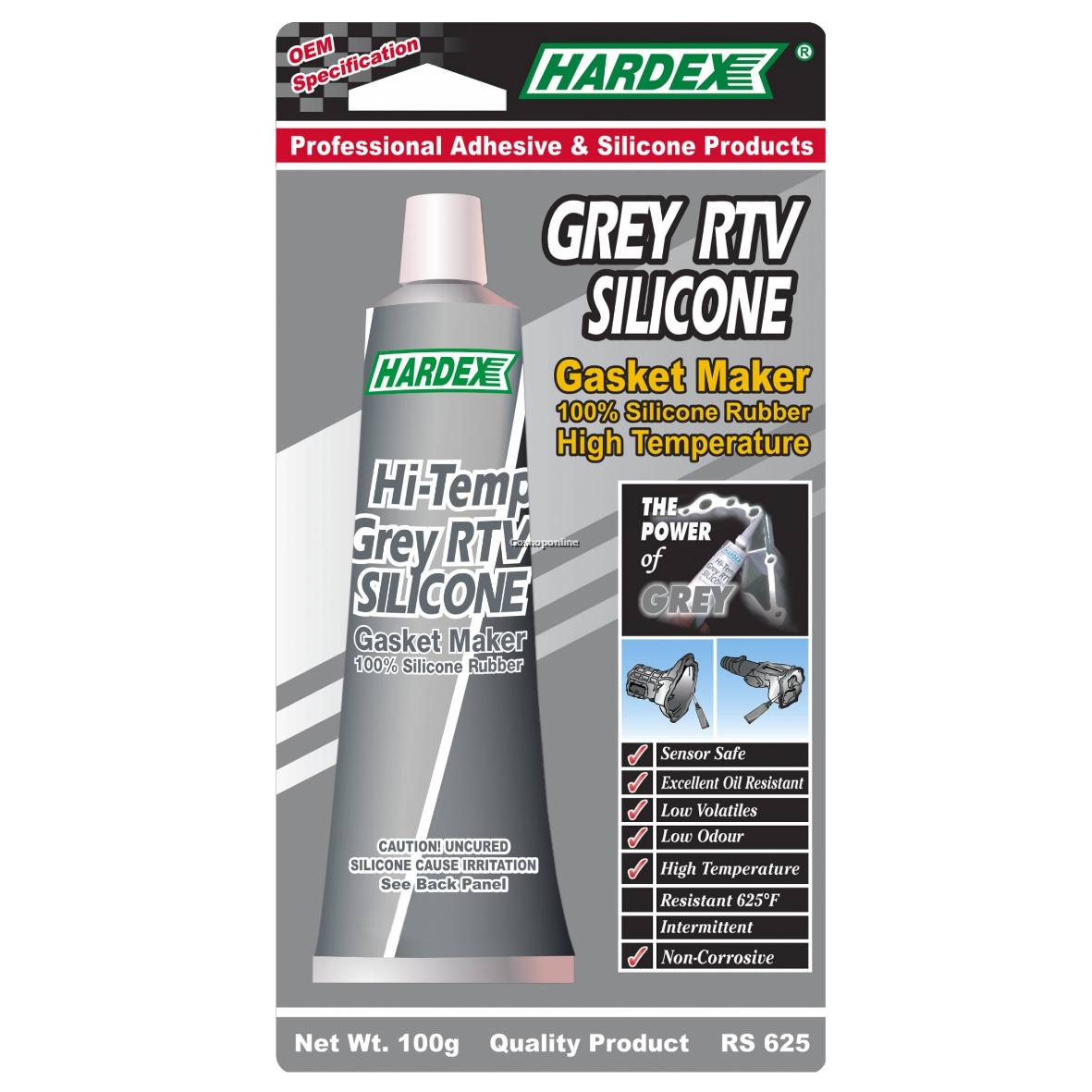 Hardex Grey RTV Silicone Gasket Marker 100g RS625