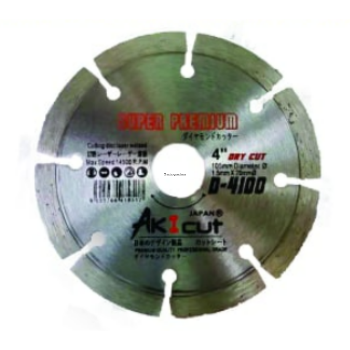 Akicut Dry Super Premium Diamond Cutting Disc 4" D4100