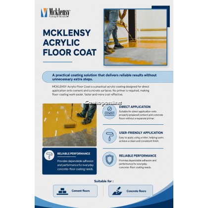 MCKLENSY ACRYLIC FLOOR COAT 18KG/PAIL