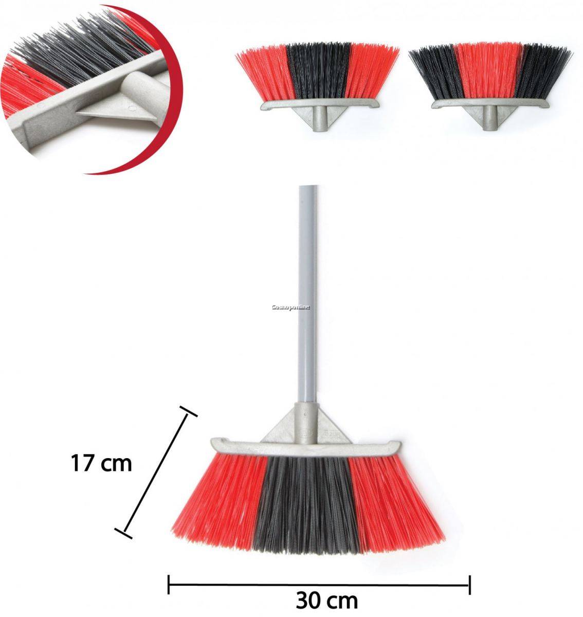 Rayaco 4' Handle Nylon Broom 218P