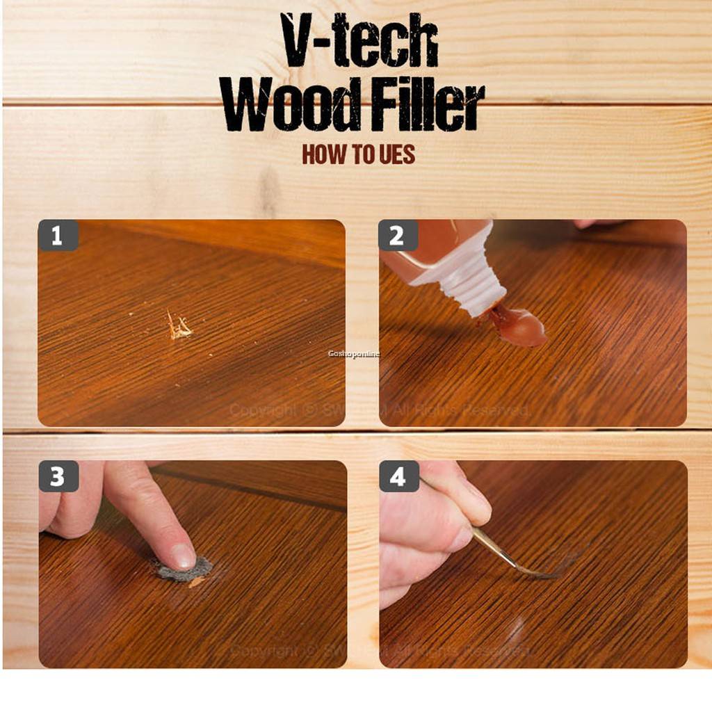 VTech Wood Filler 500g (Natural Teak) VT462
