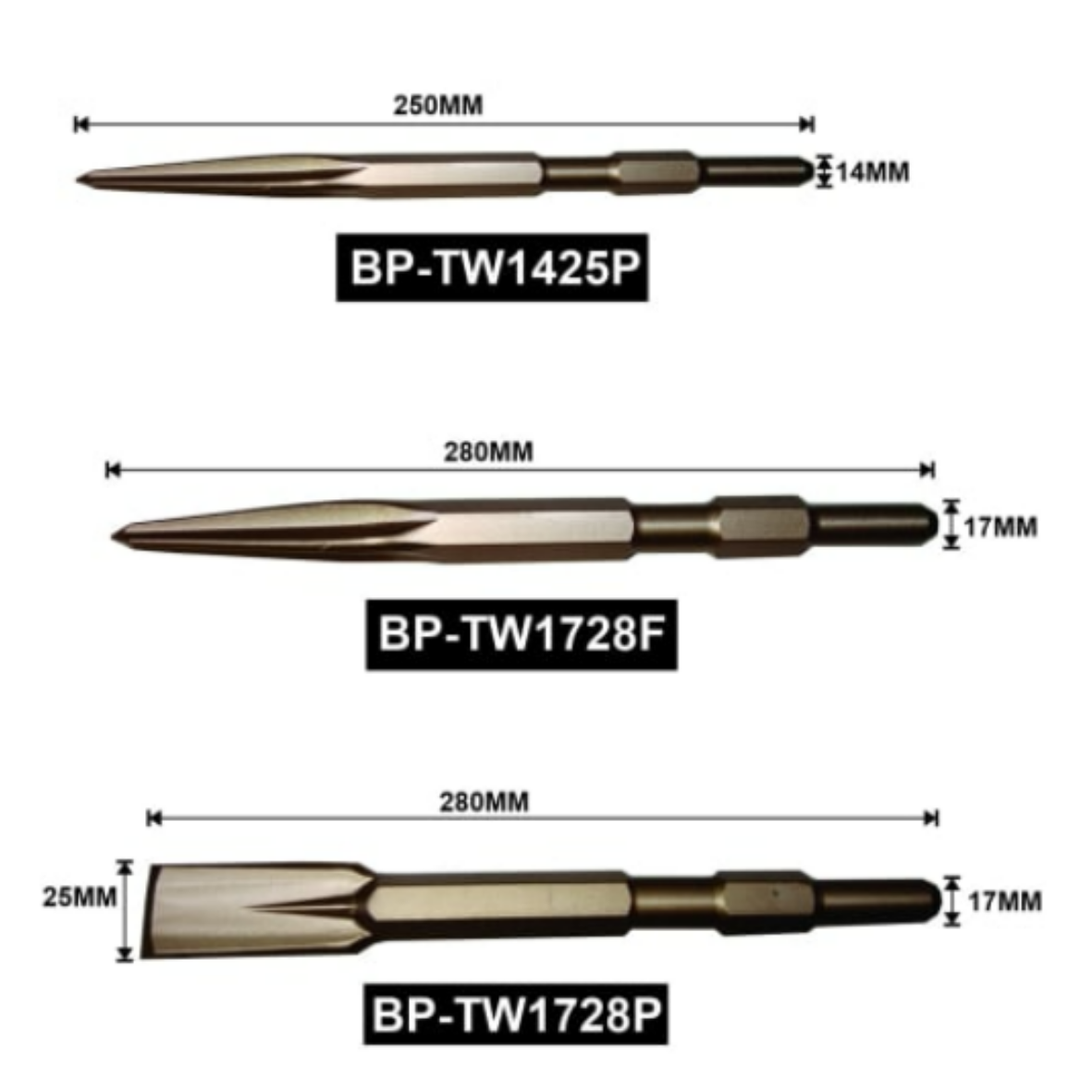 MPRO 17mm Bull Point Chisel