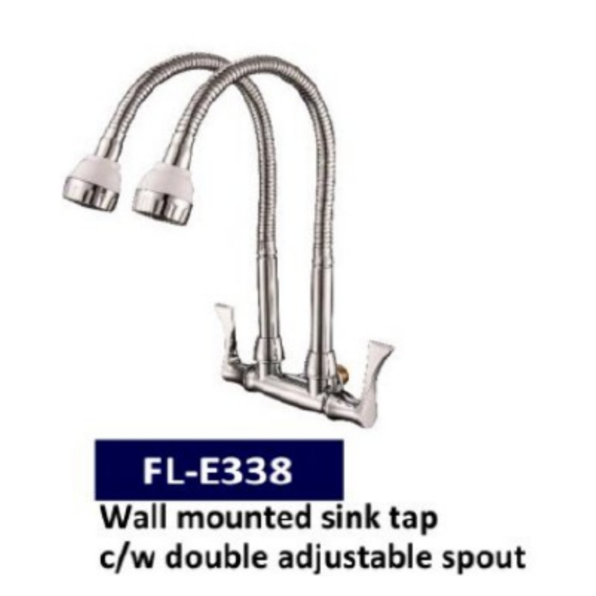 Falla Stainless Steel Wall Mounted Sink Tap with Double Adjustable